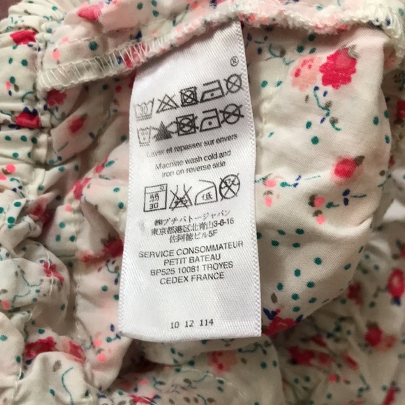 Petit Bateau Floral Romper Set with Ruffled Bloomers | 3-6 Months - Picture 8 of 8